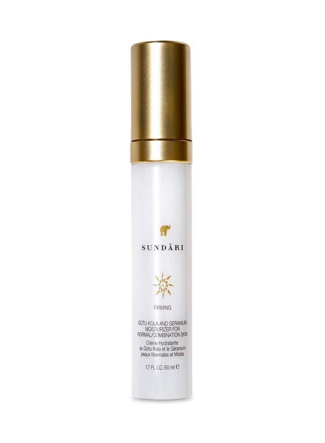 SUNDARI Gotu Kola and Geranium Moisturizer, 1.7 Fl Oz, Firming and Anti-Aging with Natural Botanicals, Reduce Fine Lines, Soft and Nourished Skin - Image 1